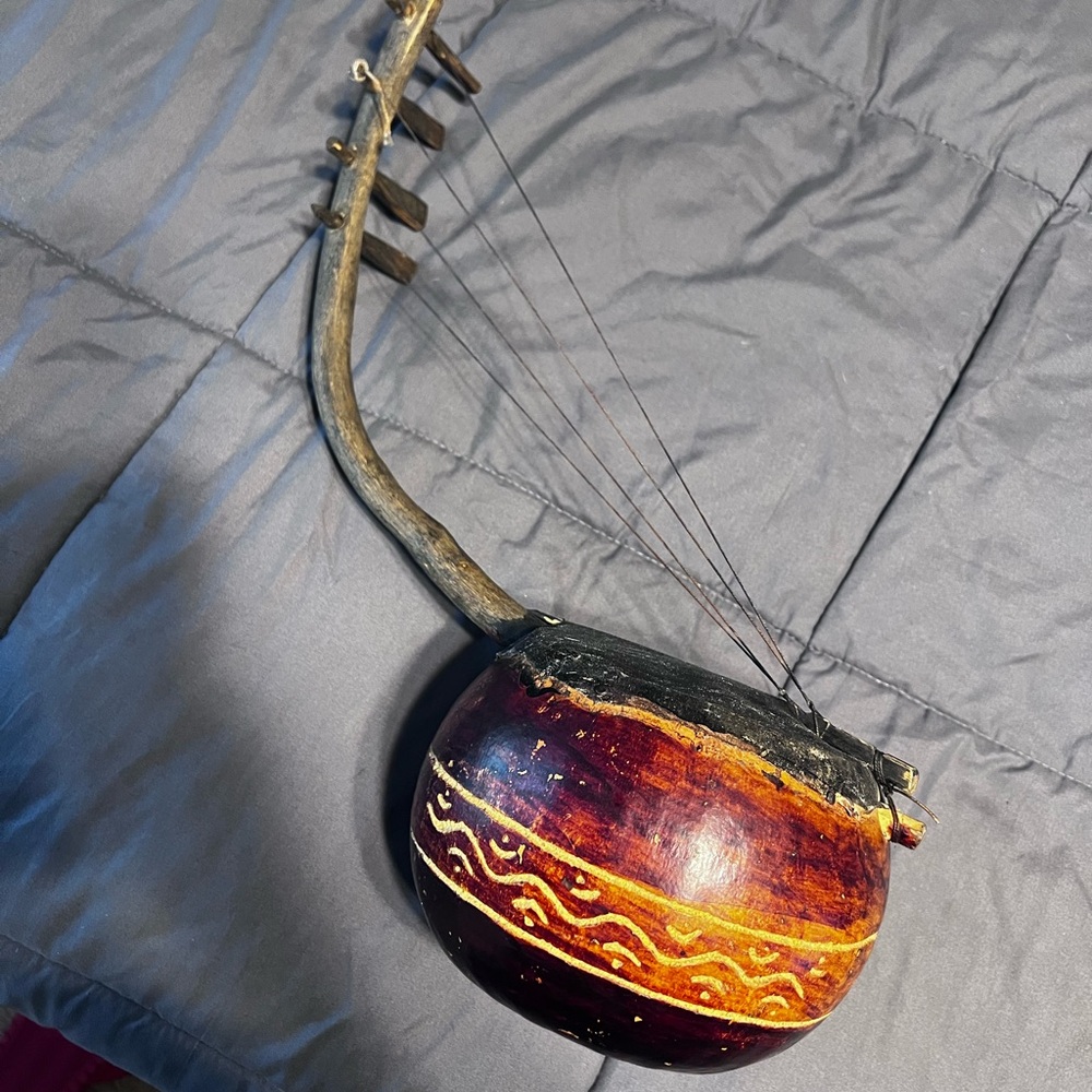 Handmade Kenyan Zeze Guitar Drum